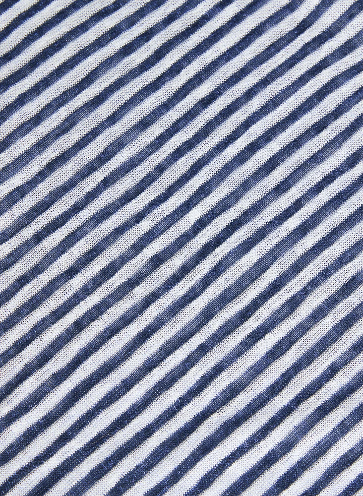 Striped Crochet Trim Top