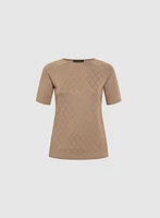 T-shirt carreauté en pierres