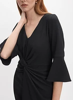 Robe en jersey à manches cloche