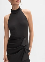 Robe à col licou volants