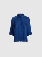 Satin Utility Blouse