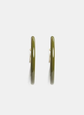 Epoxy Hoop Earrings