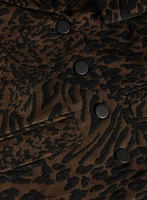 Veste léopard à col cranté