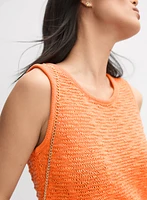 Textured Sleeveless Sweater