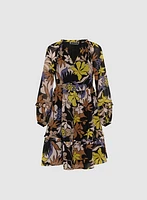 Robe florale en chiffon