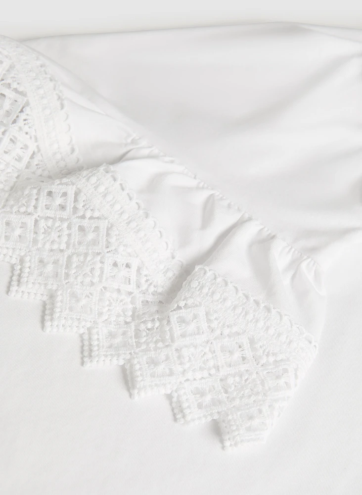 Crochet Flutter Sleeve Top