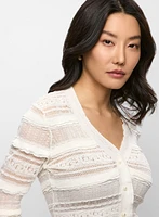Cardigan en tricot à volants