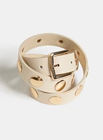 Ceinture cloutée en cuir végane