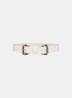 Ceinture large à boucle double
