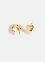 Boucles d'oreilles anneaux en résine