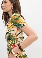 Tropical Off-Shoulder Top