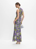 Sequin Embellished Floral Dress