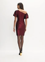 Adrianna Papell - Robe asymétrique à manches bouffantes