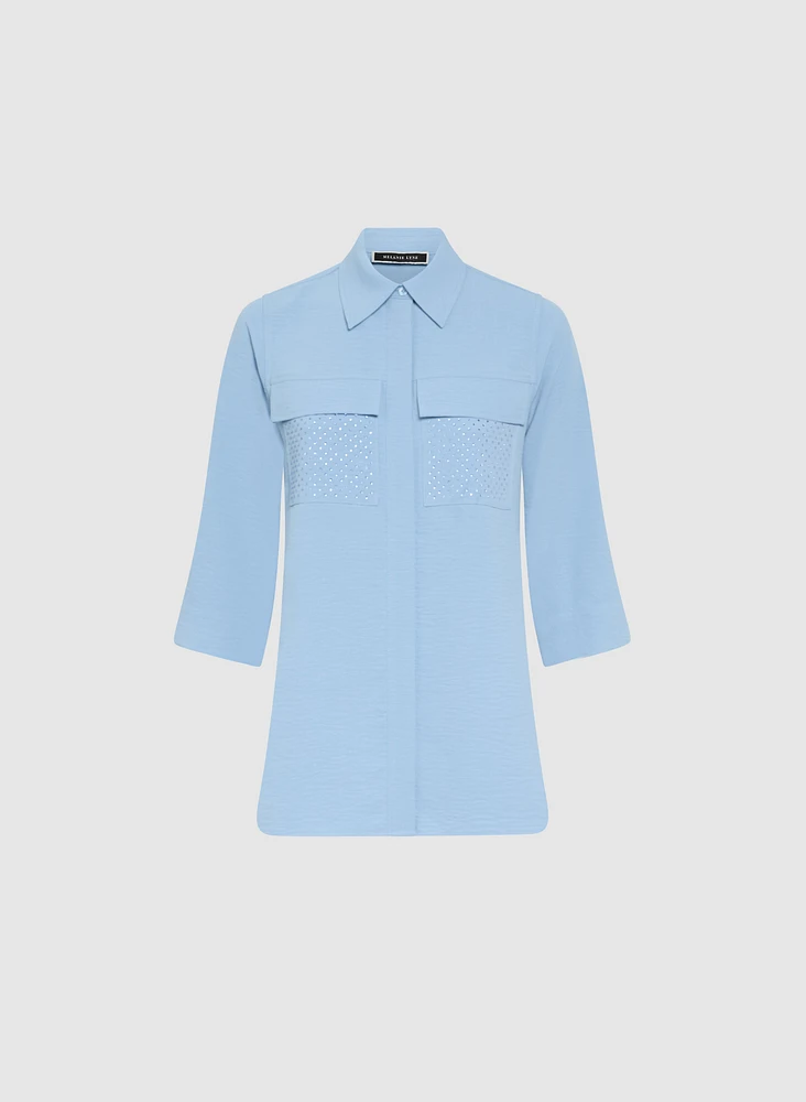 Utility Button-Up Blouse