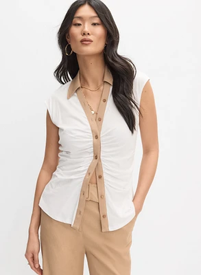 Sleeveless Ruched Top