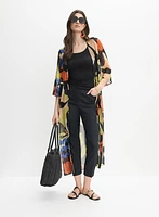 Haut maxi en chiffon imprimé