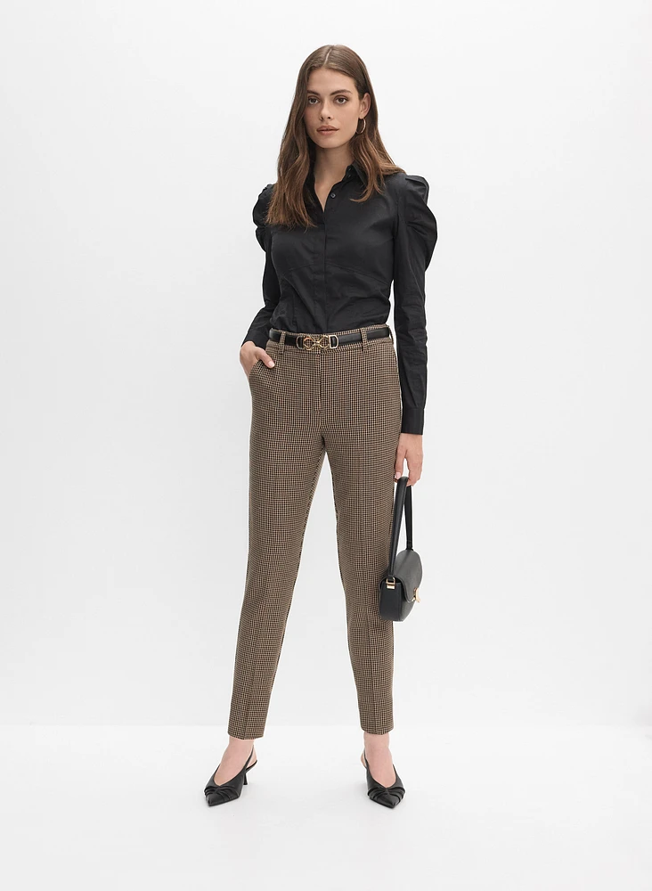 Pantalon Giselle à motif pied-de-poule