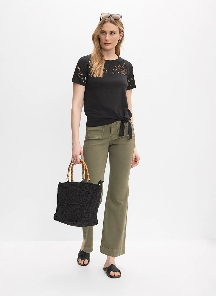 Embroidered Detail T-Shirt