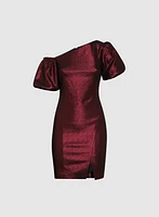 Adrianna Papell - Robe asymétrique à manches bouffantes