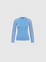 Pull à manches longues en tricot ajouré