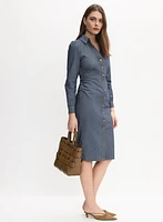 Robe midi en chambray
