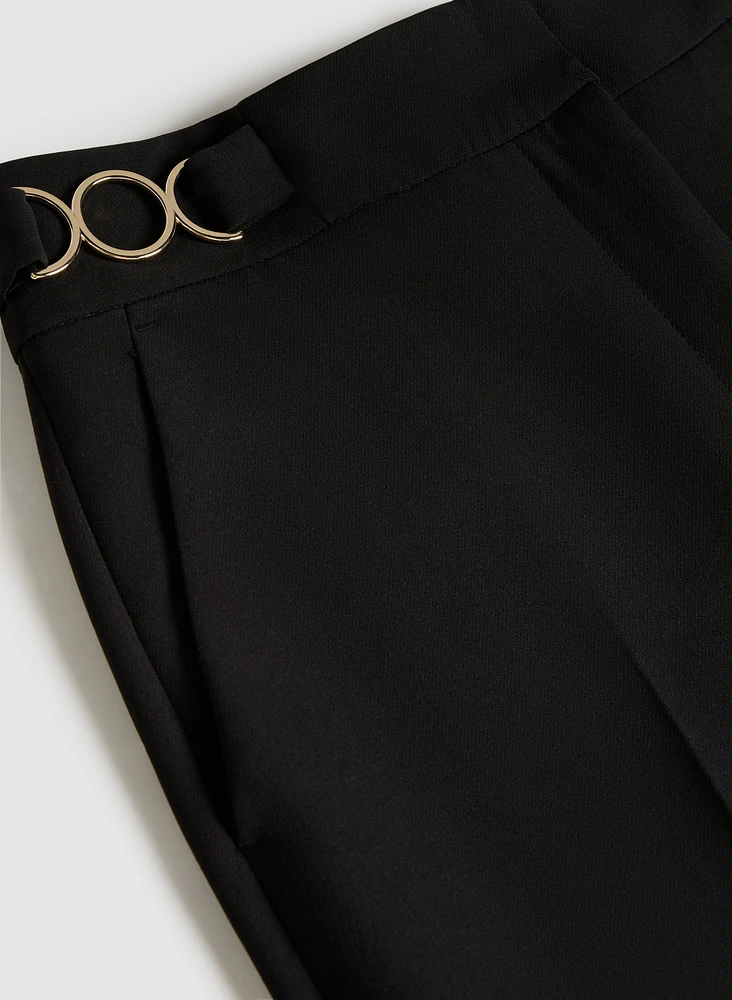 Lauren Ring Insert Straight-Leg Pants