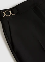 Lauren Ring Insert Straight-Leg Pants