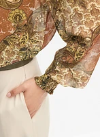 Blouse en chiffon à motif paisley