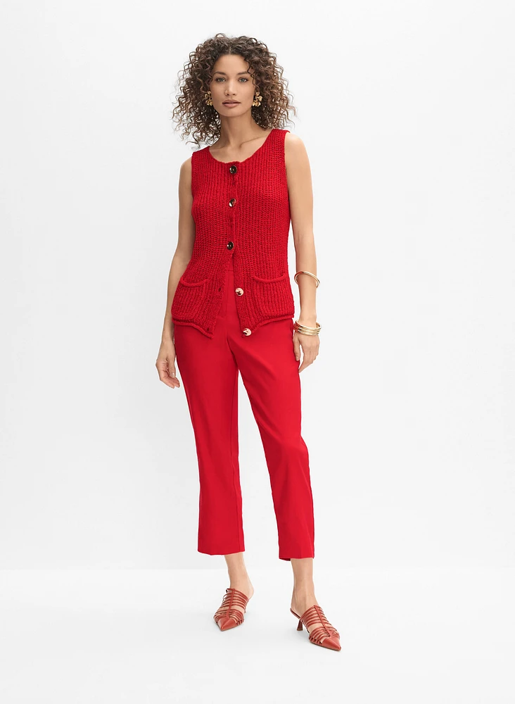 Cardigan en tricot sans manches