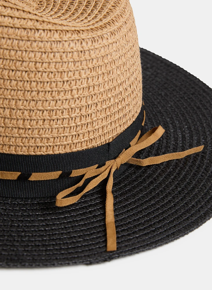 Two-Tone Straw Hat