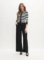 Pull rayé boutonné