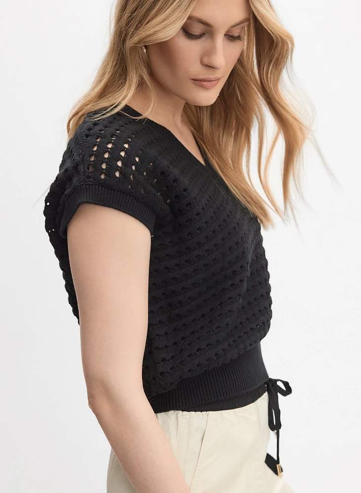 Pull en tricot ajouré