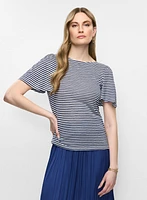 Striped Flare Sleeve T-Shirt