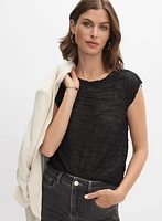 Textured Jacquard Knit Top