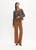Cardigan en bouclé et pantalon à jambe large
