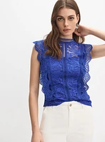 Frank Lyman - Floral Lace Pullover