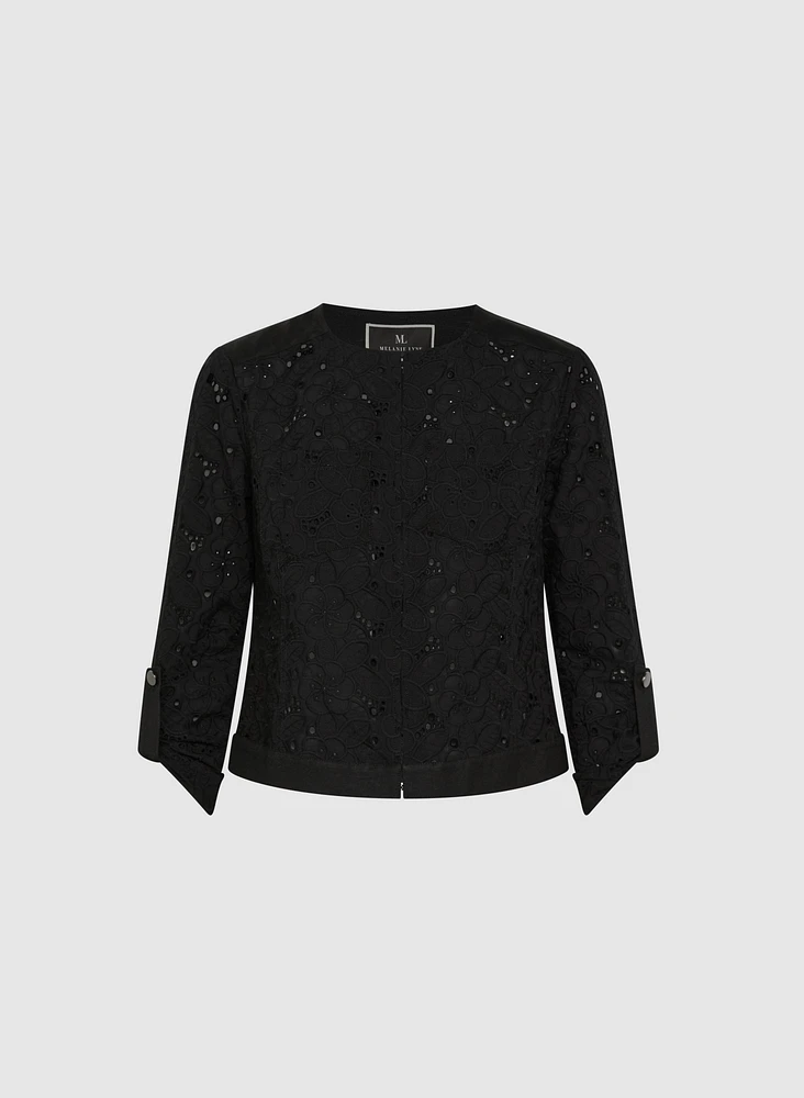 Lace Crew Neck Jacket