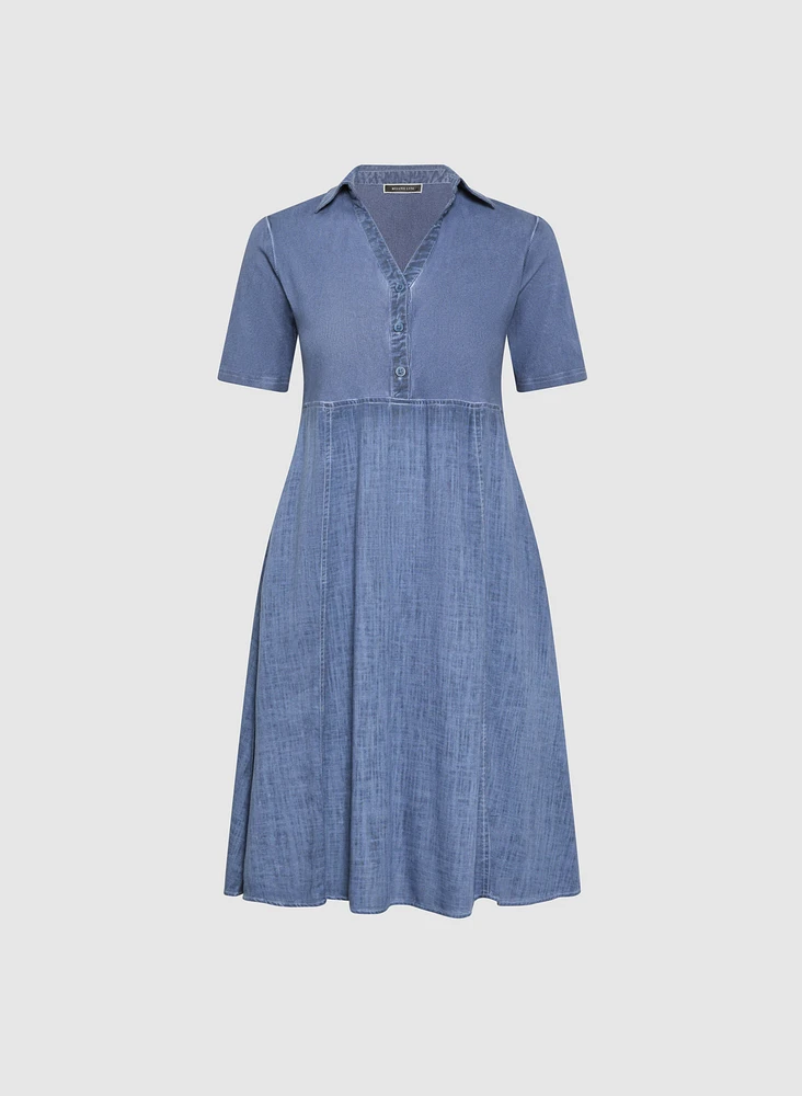 Garment-Washed Dress
