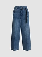 Jean gaucho à taille haute