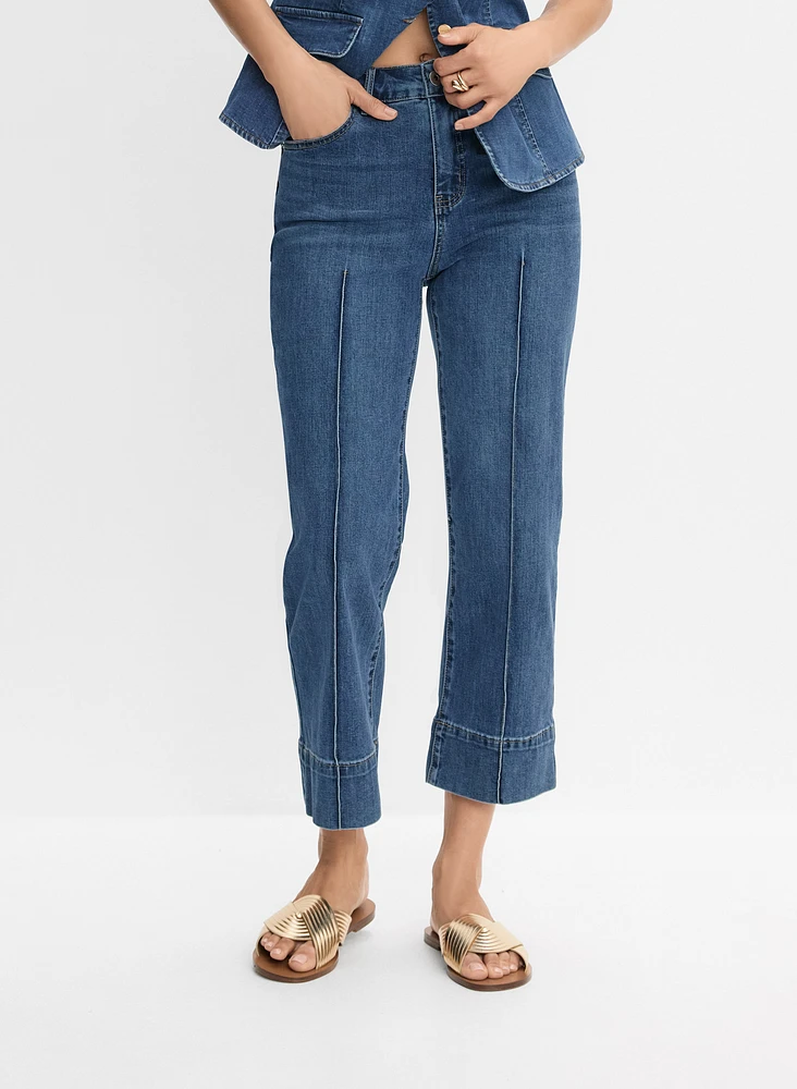 Cropped Straight-Leg Jeans