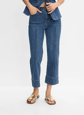 Cropped Straight-Leg Jeans