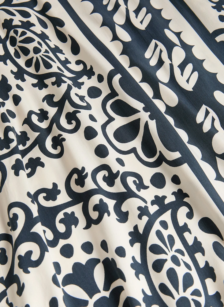 Robe maxi à motif géométrique