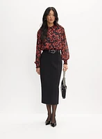 Floral Smocked Detail Blouse