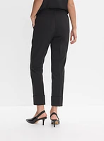 Cuffed Straight-Leg Pants