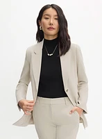 Notch Collar Single Button Jacket