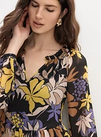 Robe florale en chiffon