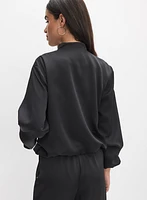 Veste aviateur en satin