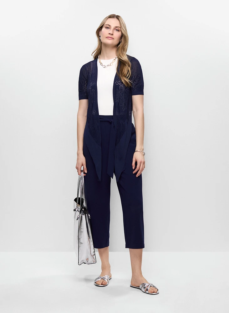 Pantalon ceinturé à enfiler