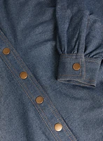 Robe midi en chambray