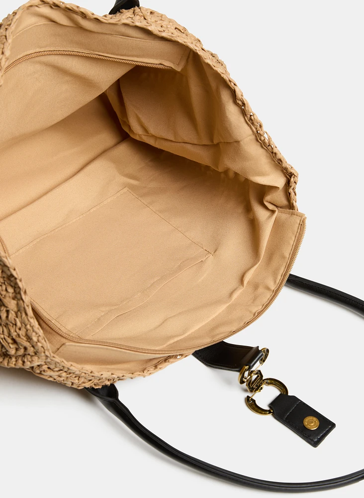Woven Straw Tote Bag